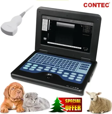 Produktbild von Veterinär Digital tragbarer Ultraschallscanner VET Ultraschallgerät Maschinen-Laptop, konvexe HundKatze Ultraschall