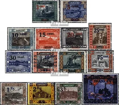 Produktbild von Briefmarken Saarland 1921 Mi 70-83 (kompl.Ausg.) mit Falz Landschaftsbilder (II)