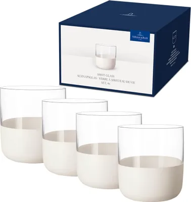 Image de Villeroy & Boch Verre à schnaps Manufacture Rock blanc 4 pièces