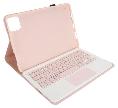 Obrázek produktu pro Pouzdro s klávesnicí pro Xiaomi Mi Pad 6 a Mi Pad 6 Pro (11 palců, model 2023) –Polyuretanpouzdro se stojánkem a odnímatelnou bezdrátovou Bluetooth klávesnicí, růžové