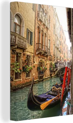 Zdjęcie produktu dla OneMillionCanvasses® - Obraz na płótnie - 90x140 cm, Wenecja - Włochy - Gondola, dekoracja ścienna - zdjęcie na płótnie - obraz na drewnianej ramie - dekoracja ścienna - sypialnia