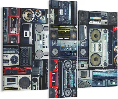 Produktbild von Bild auf Leinwand - Leinwandbild - Empfänger Radio - 95x80cm - Wand Bild - Wanddeko - Wandbilder - Leinwanddruck - Bilder - Kunstdruck - Wanddekoration - Leinwand bilder - Wandkunst - CB95x80-3875