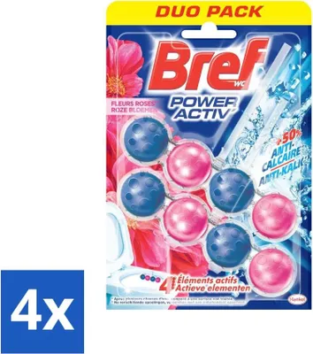 Produktbild von Bref Toiletblok Brilliant Gel Fresh Flowers 2 Stück - Vorteilspack - 4 Stücke