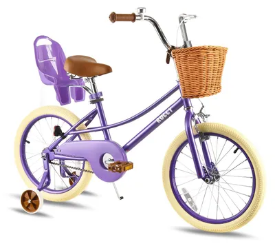 Immagine prodotto di Bicicletta da bambina con ruote da 18 pollici, dotata di stabilizzatori e cestino