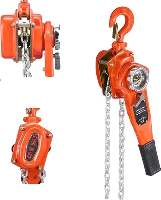 Immagine prodotto di Paranco a catena manuale, portata 0,75 t, ganci girevoli a 360°, 075 t 10 ft