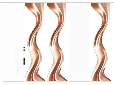 Produktbild von Schiebegardine OAKLEY, Seidenoptik, Digitaldruck, 245x60 cm, Wellenmotiv, mit Zubehör