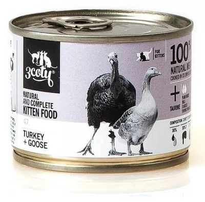 Obrázek produktu pro 3Coty Karma pro koťata s krůtou a husou, 180 g