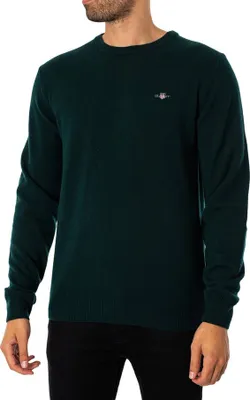 Image de Gant Superfine Lambswool Pullover Vert L Homme Vert L