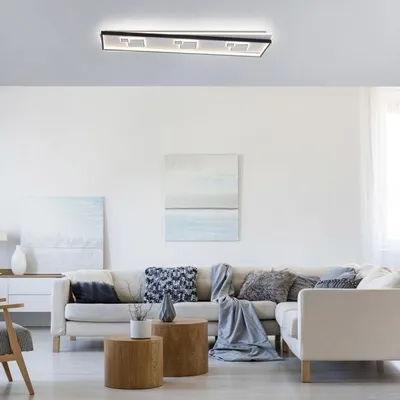 Image de Paul Neuhaus Plafonnier MAILAK LBH 97.50x30x5.50 cm blanc Lampe de plafond