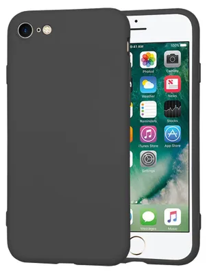 Zdjęcie produktu dla Techsuit SoftFlex etui do iPhone'a 7 8 / SE 2 (2020) / SE 3 (2022) - czarne