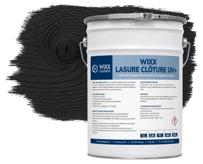 Image de Wixx Lasure Clôture UV+ - Noir - 1L