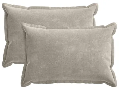 Image de vidaXL, 2 housses de coussin, HOUTEN, gris clair, 50 x 75 cm, tissu polaire