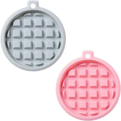 Image de Moules en silicone de différentes formes, lot de 2, 9,7 x 9,7 x 1 cm, gris et rose.