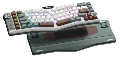 Productafbeelding van Mechanisch toetsenbord A72, RGB, 2,4 GHz/BT/bekabeld, stille paarse schakelaars
