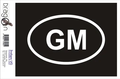 Produktbild von Aufkleber / Autoaufkleber - JDM / Die cut / Auto / OEM - Gambia GM - 110x60 mm gold - Heckscheibe / Heckscheibenaufkleber