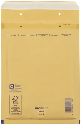 Produktbild von aroFOL® 2FVAF000004 Luftpolstertaschen Nr. 4 - 180x265 mm, braun, 100 Stück