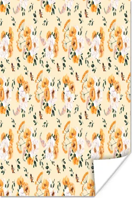 Produktbild von MuchoWow® Poster Blumen - Pastell - Farben 40x60 cm - Plakate für die Wand - Poster Babyzimmer