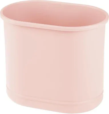 Produktbild von mDesign Mülleimer Abfalleimer Papierkorb Oval 9.5L Metall Rosa platzsparend