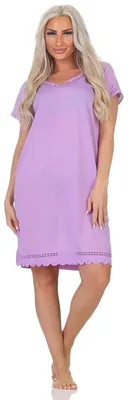 Produktbild von Damen Nachthemd Sleepshirt Nachtwäsche; Flieder/L/40