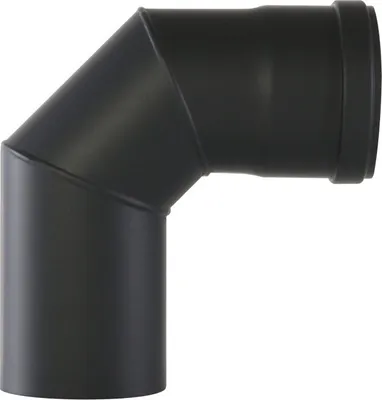 Produktbild von KaminoFlam Bogen 90° Senotherm®, schwarz, Ø 80 mm