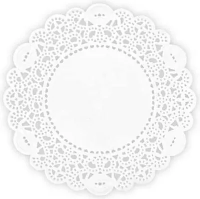 Produktbild von Hypafol Tortenspitzen 100 Stück | Rund | Spitzendeckchen für Kuchen, Torte, Snacks | Plattenunterlage aus Papier | Ideal für Gastronomie, Hochzeiten, Geburtstagsfeiern oder Catering (Ø 14 cm)