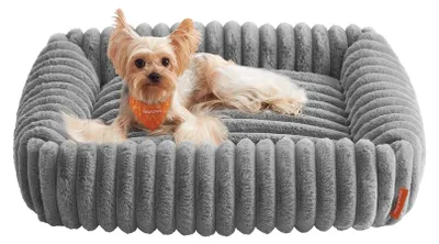 Immagine prodotto di Cuccia ortopedica media per cani, colore grigio tortora, dimensioni 71x55x18 cm