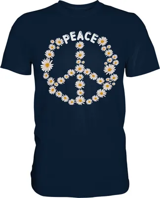Produktbild von Peace Gänseblümchen Shirt Garten Gänseblumen Gärtner Motiv – Navy / XL