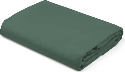Image de Detexpol Drap de satin avec élastique 220x200 vert olive monochrome Pure