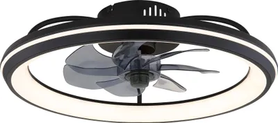 Obrázok produktu pre Stropný ventilátor Globo Lighting kovový čierny matný, LED