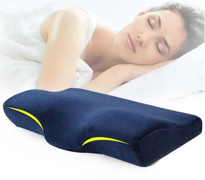 Immagine prodotto di Cuscino cervicale in memory foam - Blu navy - 50 x 30 cm