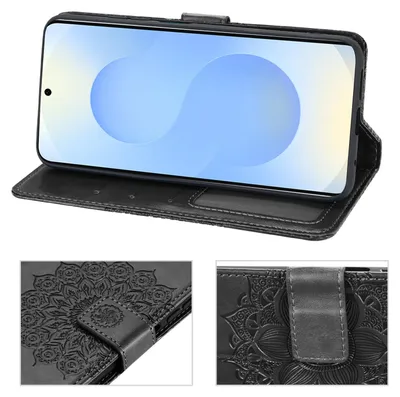 Produktbild von Handy Tasche für Samsung Galaxy S25 Hülle Handyhülle Klapphülle Wallet Case in Schwarz