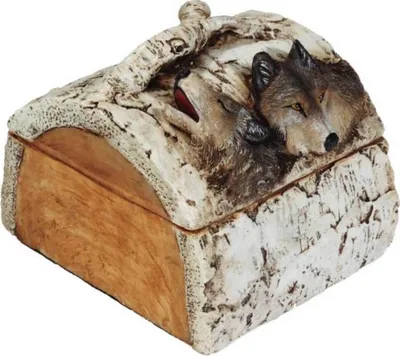 Produktbild von Schmuckdose mit Wolfsköpfe