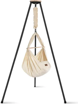 Produktbild von Federwiege mit Tipi Anthrazit Schafwolle