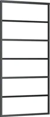 Produktbild von vidaXL Schiebetür ESG-Glas und Aluminium 90x205 cm Schwarz