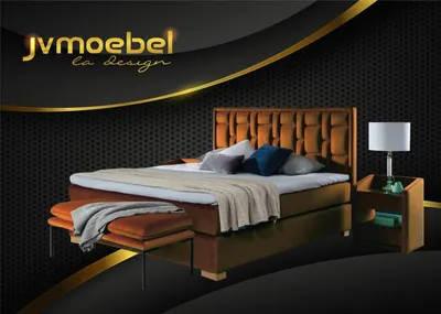 Produktbild von Luxus Boxspring Bett Schwarz Blaue Betten Schlafzimmer Möbel Design Doppel Hotel