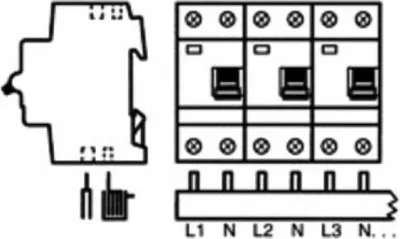Produktbild von Stotz-Kontakt PS4/58N , Phasenschiene 4Ph.,58Pins,10qmm , 2CDL240101R1058