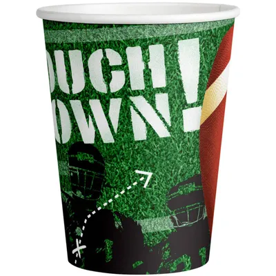 Immagine prodotto di 8 bicchieri di carta Touchdown Football 250 ml