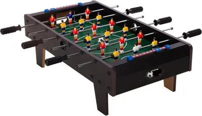 Obrázok produktu pre Mini stolný futbal s nožičkami 70 x 37 x 25 cm - čierny