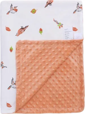 Imagen del producto de Manta reversible para bebé, 75x100 cm, de felpa y algodón, ideal para cochecitos