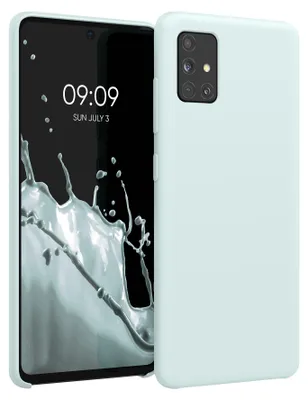 Produktbild von kwmobile Handyhülle für Samsung Galaxy A51 Hülle - Case Silikon - Kabelloses Laden - Schutzhülle Cover in Cool Mint