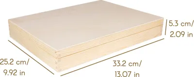 Produktbild von Creative Deco A4 Holzkiste mit Deckel - 34 x 25,3 x 5,3 cm