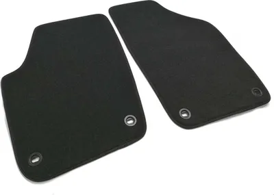 Image de Tapis de sol pour VW Polo 9N / Cross / GTI Tapis de sol en velours 2 pièces noir
