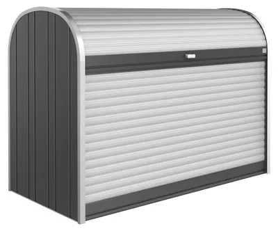 Image de Biohort Boîte à volets StoreMax, boîte à poubelles, boîte à vélos 190 - (190x97x136cm), gris foncé métallisé