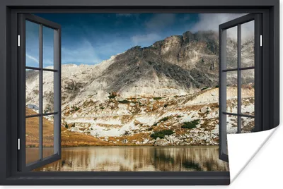 Produktbild von MuchoWow® Poster Aussicht - See - Berg 30x20 cm - Plakate - Print