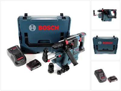 Obrázok produktu pre Akumulátorové vŕtačky Bosch GBH 18V-26 F 18 V, 2,6 J, SDS-Plus v L-Boxx s odsávačom prachu GDE 18V-16, 1x akumulátor 2 Ah a nabíjačkou