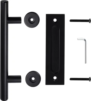 Produktbild von Türgriff DUO BA 180 mm für Schiebetüren beidseitig schwarz Relinggriff von der Türvorderseite Griffmulde von der Türrückseite