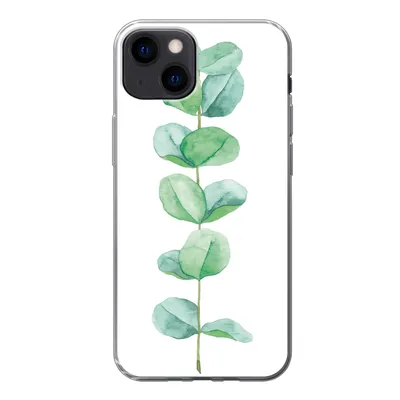 Produktbild von MuchoWow® Handyhülle Schutzhülle Hülle für iPhone 13 Aquarell - Eukalyptus - Pflanze Silikon Softcase Handy Hülle - Karteninhaber