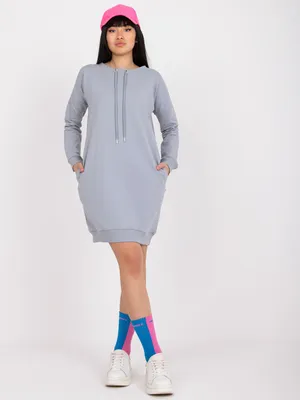 Obrázek produktu pro Basic Feel Good Dámské mikinové šaty Firoozah šedá XL