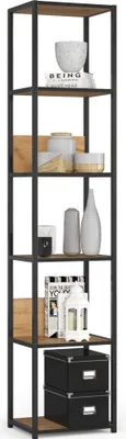 Produktbild von Industrieregal 400, Schwarz, Eiche Craft
