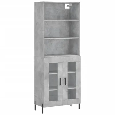 Produktbild von Highboard Betongrau 69,5x34x180 cm Holzwerkstoff
